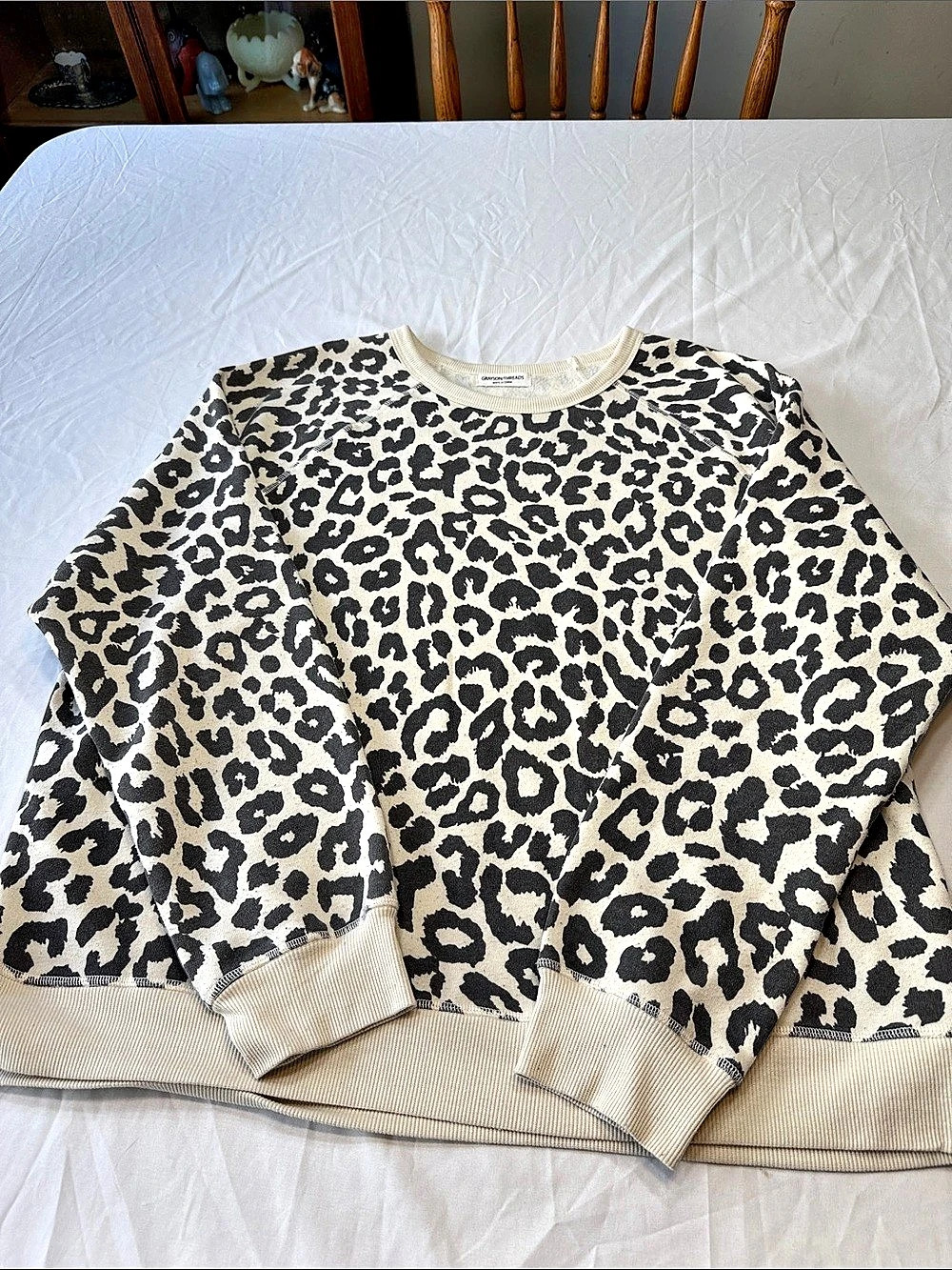 Grayson/Threads Leopard Print Pullover Sweatshirt